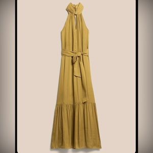 Banana Republic Halter Satin Maxi Dress